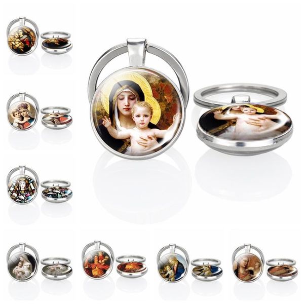 keychains double side keychain virgin mary and baby glass cabochon llavero vintage jewelry key rings pendants keyholder women men gift, Silver
keychains double side keychain virgin mary and baby glass cabochon llavero vintage jewelry key rings pendants keyholder women men gift, Silver