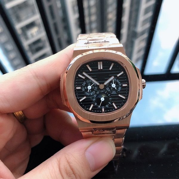 mens 42mm moon phase watch automatic machinery sports calendar movement watches stainless steel luminous waterproof wristwatch, Slivery;brown
mens 42mm moon phase watch automatic machinery sports calendar movement watches stainless steel luminous waterproof wristwatch, Slivery;brown