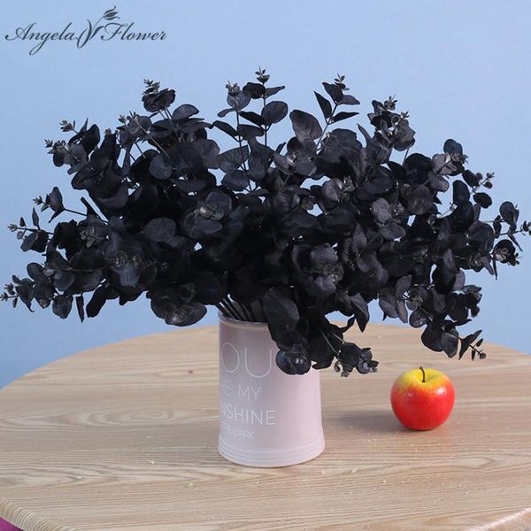 decorative flowers & wreaths 20 heads 5 branches black colorful artificial eucalyptus leaves green plants silk flower bouquet wedding home p
decorative flowers & wreaths 20 heads 5 branches black colorful artificial eucalyptus leaves green plants silk flower bouquet wedding home p