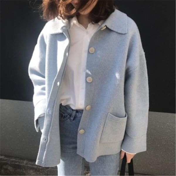 women's jackets 2021 arrivals retro women 's sweater outwear minimalist chic solid big pockets long-sleeved slightly thick jupmer, Black;brown
women's jackets 2021 arrivals retro women 's sweater outwear minimalist chic solid big pockets long-sleeved slightly thick jupmer, Black;brown