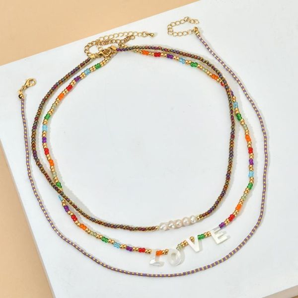 chokers zmzy boho shell letter handmade diy bead necklace lucky love choker strand chain colorful female beach collier femme jewelry, Golden;silver
chokers zmzy boho shell letter handmade diy bead necklace lucky love choker strand chain colorful female beach collier femme jewelry, Golden;silver