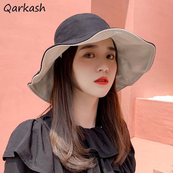 wide brim hats bucket women double-side pure color simple classic travel summer sunscreen leisure femme daily 6 colors elegant ins, Blue;gray
wide brim hats bucket women double-side pure color simple classic travel summer sunscreen leisure femme daily 6 colors elegant ins, Blue;gray