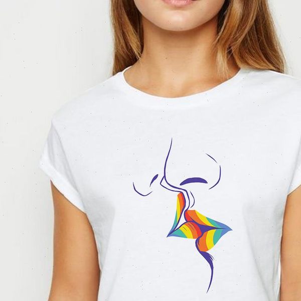 o neck white tee lgbt kisses tshirt avant garde printing design t shirt women prevalent spring summer t shirts
o neck white tee lgbt kisses tshirt avant garde printing design t shirt women prevalent spring summer t shirts