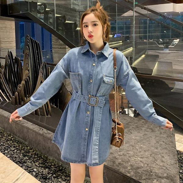 women's jackets qnpqyx autumn solid long denim with sashes female turn-down collar jean outwear harajuku sleeve women coats, Black;brown
women's jackets qnpqyx autumn solid long denim with sashes female turn-down collar jean outwear harajuku sleeve women coats, Black;brown