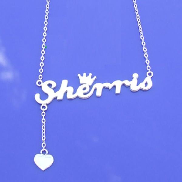 lockets women's letter necklace customized name hanging love pendant children gift friends, Silver
lockets women's letter necklace customized name hanging love pendant children gift friends, Silver