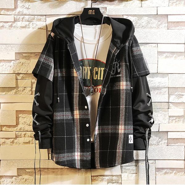 men's hoodies & sweatshirts 2021 arrived plaid men hooded sweatshirt hip hop style high street casual long-sleeved hoodie cardigans, Black
men's hoodies & sweatshirts 2021 arrived plaid men hooded sweatshirt hip hop style high street casual long-sleeved hoodie cardigans, Black