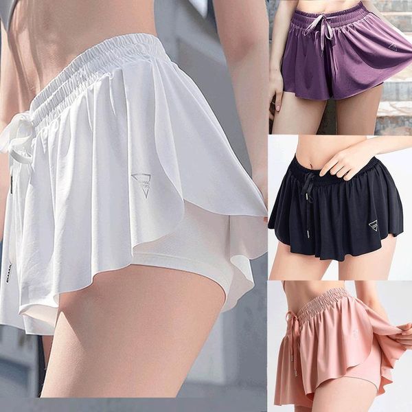 women's shorts ladies running fitness sports anti-empty fake two-piece loose casual elastic waist pocket letter 2021, White;black
women's shorts ladies running fitness sports anti-empty fake two-piece loose casual elastic waist pocket letter 2021, White;black