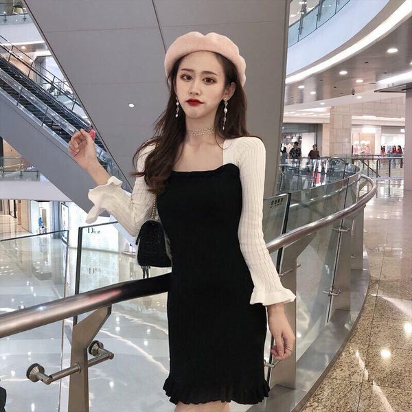 casual dresses women's clothing long sleeve dress elegant ruffles empire square collar sheath solid vintage style autumn moda feminina, Black;gray
casual dresses women's clothing long sleeve dress elegant ruffles empire square collar sheath solid vintage style autumn moda feminina, Black;gray