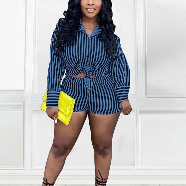 women's tracksuits women elegant two piece set striped suits long sleeve button up shirt & bodycon shorts casual, Gray
women's tracksuits women elegant two piece set striped suits long sleeve button up shirt & bodycon shorts casual, Gray