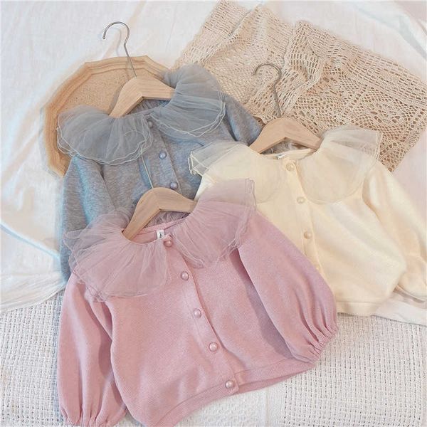 coat hit for girls solid color knitted cardigans coats girl mesh lapel collar sweaters children's jacket spring autumn 210615, Blue
coat hit for girls solid color knitted cardigans coats girl mesh lapel collar sweaters children's jacket spring autumn 210615, Blue