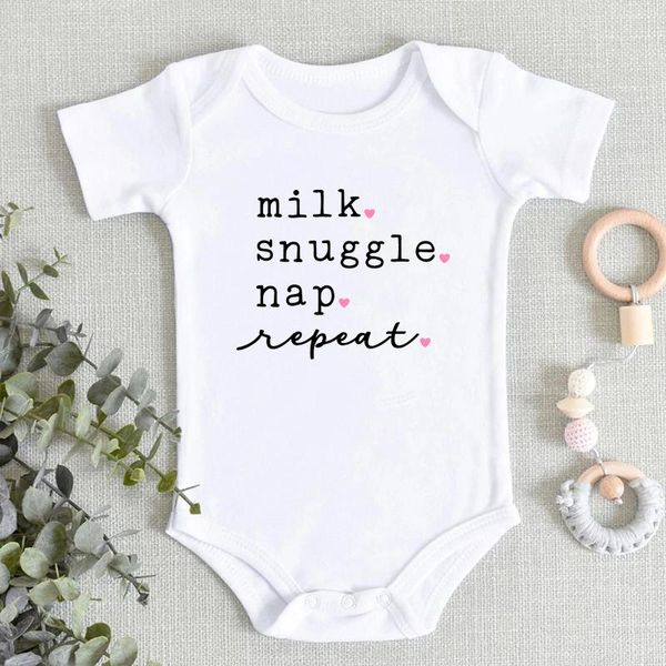 rompers funny milk snuggle nap repeat printed born cotton short sleeve baby boys girls bodysuits infant clothes, Blue
rompers funny milk snuggle nap repeat printed born cotton short sleeve baby boys girls bodysuits infant clothes, Blue