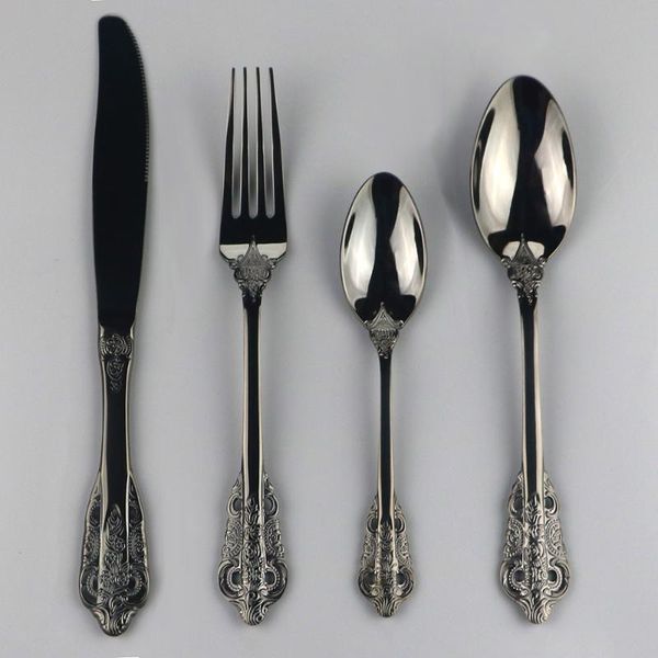 flatware sets 304 stainless steel set black dinnerware cutlery tableware silverware western fork knife drop
flatware sets 304 stainless steel set black dinnerware cutlery tableware silverware western fork knife drop
