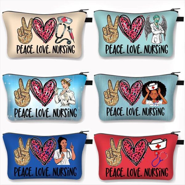 love peace nursing cosmetic bags women lipstick storage organizers ladies case girls makeup zipper pouchs
love peace nursing cosmetic bags women lipstick storage organizers ladies case girls makeup zipper pouchs