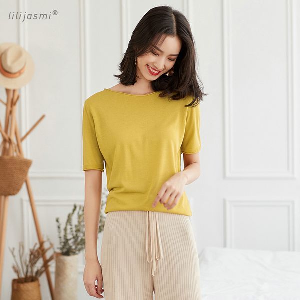 women's rolled big o-neck thin round collar short sleeve pullover wool sweater summer fashion linen seamless knitting t200814, White;black
women's rolled big o-neck thin round collar short sleeve pullover wool sweater summer fashion linen seamless knitting t200814, White;black