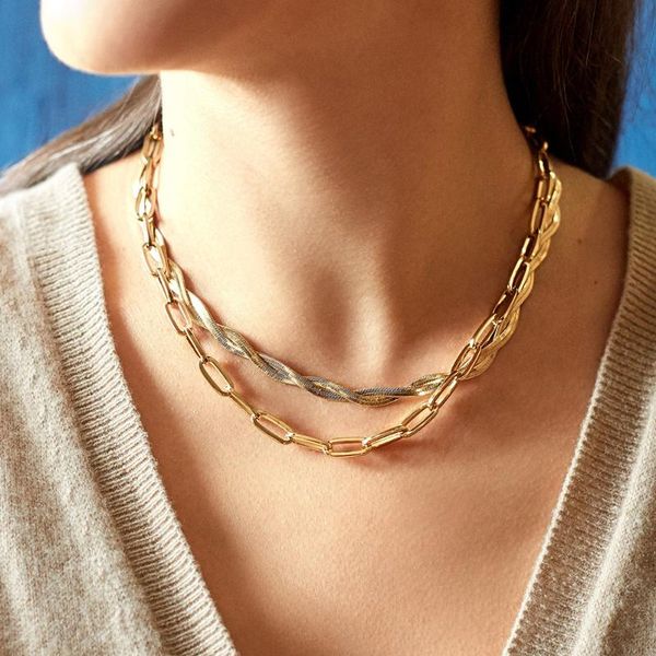 chokers fashion snake chains necklace female gold color twisted link chain statement choker for women wedding jewelry accessory, Golden;silver
chokers fashion snake chains necklace female gold color twisted link chain statement choker for women wedding jewelry accessory, Golden;silver