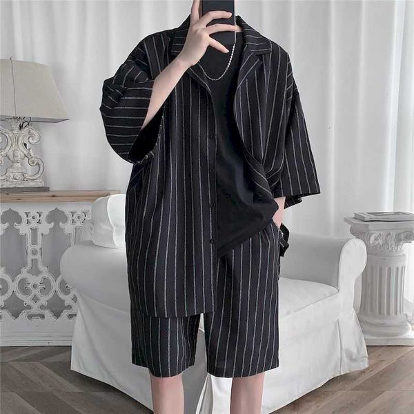 men's tracksuits suits casual short sleeve suit men five-point shirt loose shorts man korean oversized two piece set summer iv28, Gray
men's tracksuits suits casual short sleeve suit men five-point shirt loose shorts man korean oversized two piece set summer iv28, Gray