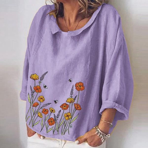 elegant floral print women blouse shirts female autumn long sleeve cotton linen ladies casual plus size streetwear blouses, White
elegant floral print women blouse shirts female autumn long sleeve cotton linen ladies casual plus size streetwear blouses, White