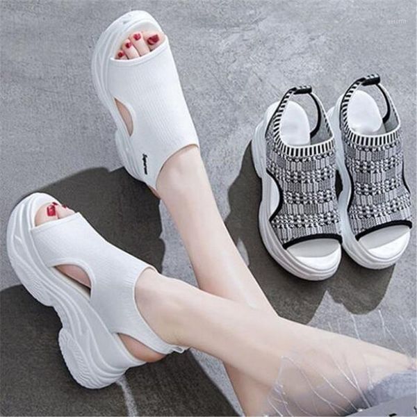 sandals 2021 casual women's sport beach wedges footwear summer platform 9 cm heels shoes female slip on peep toe knitted ladies1, Black
sandals 2021 casual women's sport beach wedges footwear summer platform 9 cm heels shoes female slip on peep toe knitted ladies1, Black