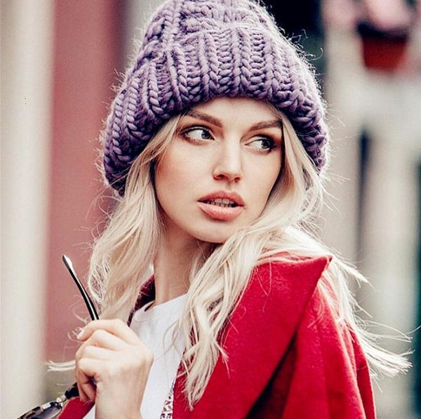 fall and winter ins women's knitting hat winter warm solid color curled thick wool hat 11colors ing, Blue;gray
fall and winter ins women's knitting hat winter warm solid color curled thick wool hat 11colors ing, Blue;gray