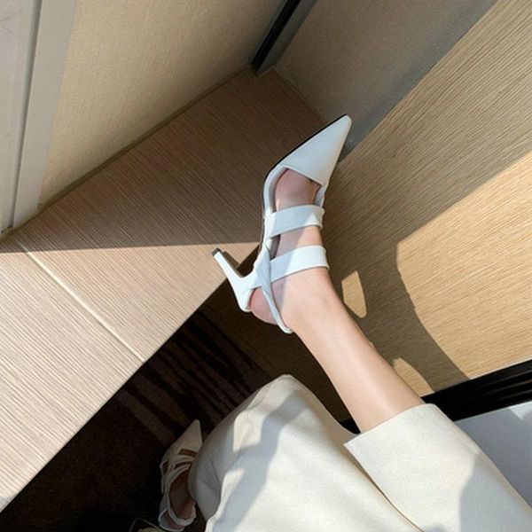 sandals pointed toe stiletto high heels 2021 early spring french style baotou hollow back strap women low-heeled flat shoes, Black
sandals pointed toe stiletto high heels 2021 early spring french style baotou hollow back strap women low-heeled flat shoes, Black