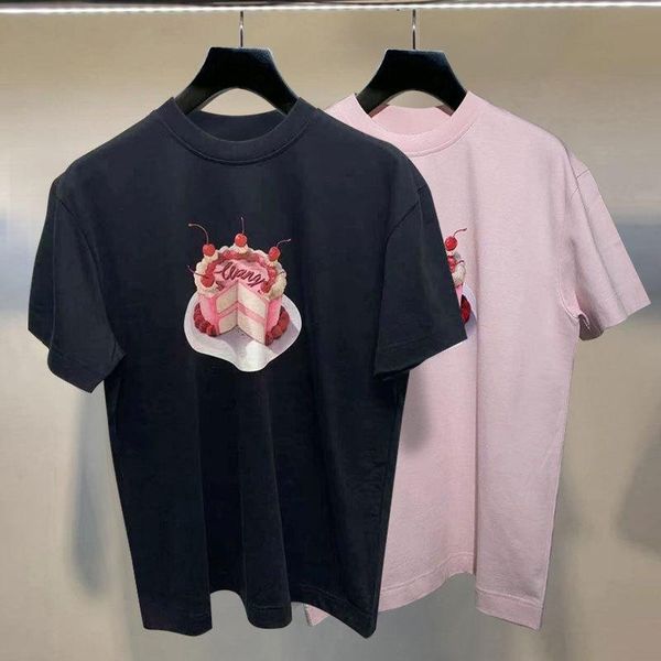 women's t-shirt dawangjia relaxed cake print round neck black short sleeve for female couple in 2021 summer, White
women's t-shirt dawangjia relaxed cake print round neck black short sleeve for female couple in 2021 summer, White