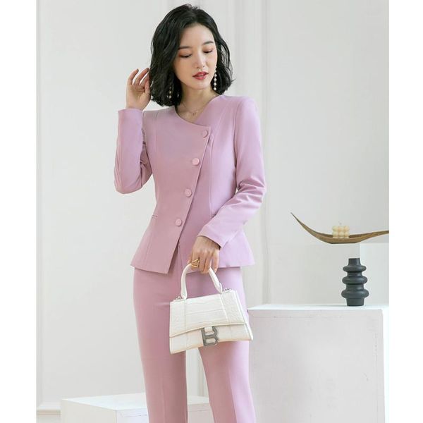 women's two piece pants fashion blazer women business suits with pant and jacket sets pink ladies work office uniform styles pantsuits, White
women's two piece pants fashion blazer women business suits with pant and jacket sets pink ladies work office uniform styles pantsuits, White