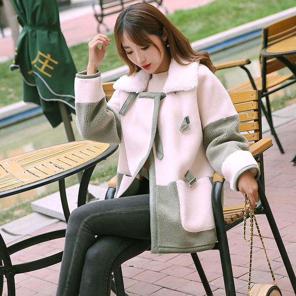 2021 new double faced sheep shearing women's clothing shredded wool coats natural korean-style ladies leather jacket y74 z48j, Black
2021 new double faced sheep shearing women's clothing shredded wool coats natural korean-style ladies leather jacket y74 z48j, Black