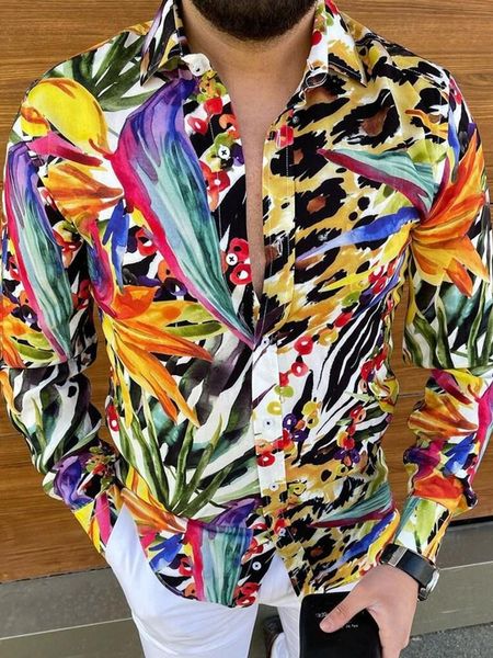 men's casual shirts 2021 autumn luxury multicolor printed men long sleeve slim dress shirt streetwear social party clothes s-3xl, White;black
men's casual shirts 2021 autumn luxury multicolor printed men long sleeve slim dress shirt streetwear social party clothes s-3xl, White;black
