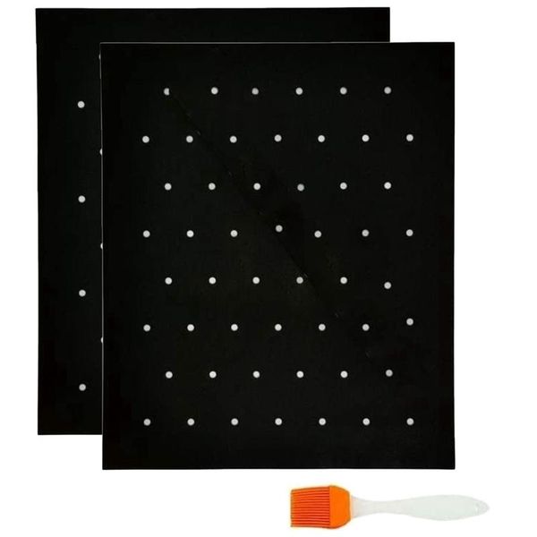 tools & accessories grill mat set of 2 -nonstick bbq mats with holes - smoky flavor, reusable and easy to clean works on charcoal
tools & accessories grill mat set of 2 -nonstick bbq mats with holes - smoky flavor, reusable and easy to clean works on charcoal
