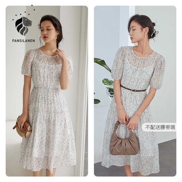 fansilanen office ladies floral chiffon long dress women summer gentle wind round neck a-line high waist skirt 210607, Black;gray
fansilanen office ladies floral chiffon long dress women summer gentle wind round neck a-line high waist skirt 210607, Black;gray