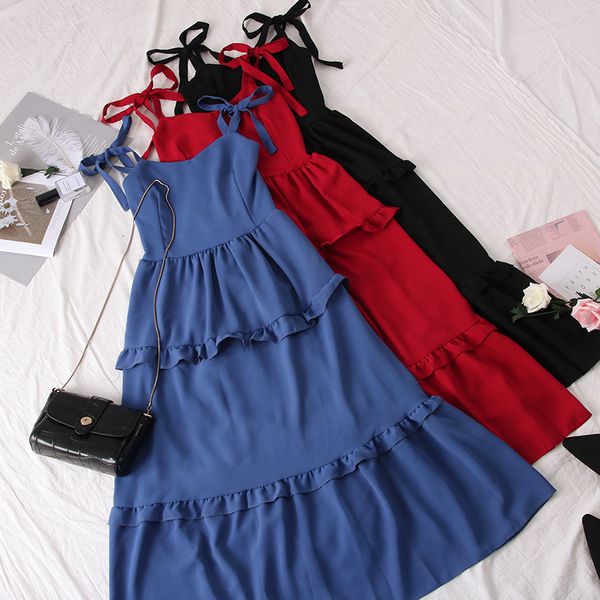 2021 summer kleid boho women casual a line spaghetti strap bandage bow ses ladies ruffles long robe vestidos oez7, Black;gray
2021 summer kleid boho women casual a line spaghetti strap bandage bow ses ladies ruffles long robe vestidos oez7, Black;gray
