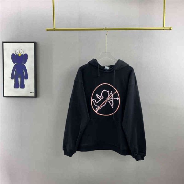 men's hoodies & sweatshirts hooded hoodie cupid angel print, love vetement, for men and women, 1:1, this is no time romance vtm streetw, Black
men's hoodies & sweatshirts hooded hoodie cupid angel print, love vetement, for men and women, 1:1, this is no time romance vtm streetw, Black