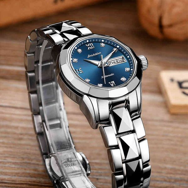 jsdun luxury blue watch for women sapphire crystal automatic watches ladies mechanical wristwatches waterproof relogio feminino, Slivery;brown 
jsdun luxury blue watch for women sapphire crystal automatic watches ladies mechanical wristwatches waterproof relogio feminino, Slivery;brown