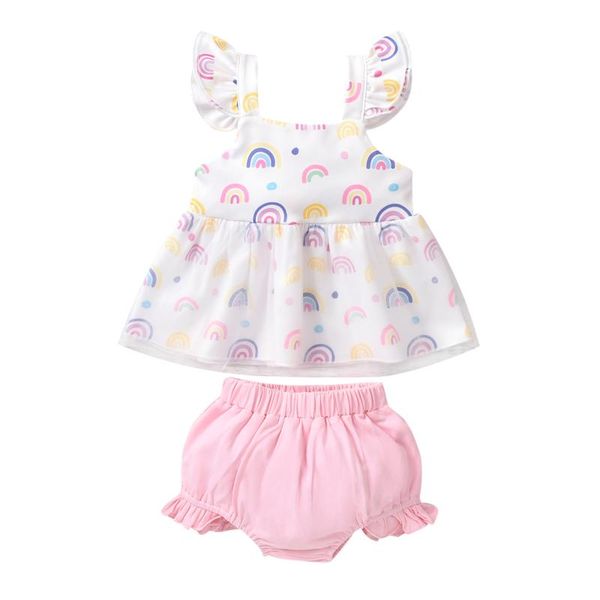 clothing sets summer toddler girl set flying sleeve mesh stitching ruffle decoration t-shirt + shorts sweet style, White
clothing sets summer toddler girl set flying sleeve mesh stitching ruffle decoration t-shirt + shorts sweet style, White