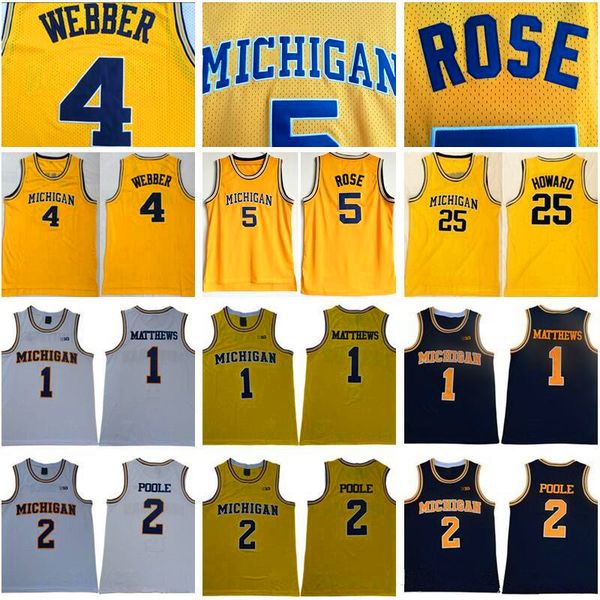 ncaa michigan wolverines 5 jalen rose jersey 4 chris webber 25 juwan howard 1 charles matthews 2 jorda poole college basketball yellow men w, Black;red
ncaa michigan wolverines 5 jalen rose jersey 4 chris webber 25 juwan howard 1 charles matthews 2 jorda poole college basketball yellow men w, Black;red