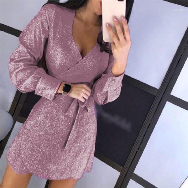 colors women deep v-neck glitter dresses long sleeve belted dress autumn shiny bodycon plus size 2xl casual, Black;gray
colors women deep v-neck glitter dresses long sleeve belted dress autumn shiny bodycon plus size 2xl casual, Black;gray