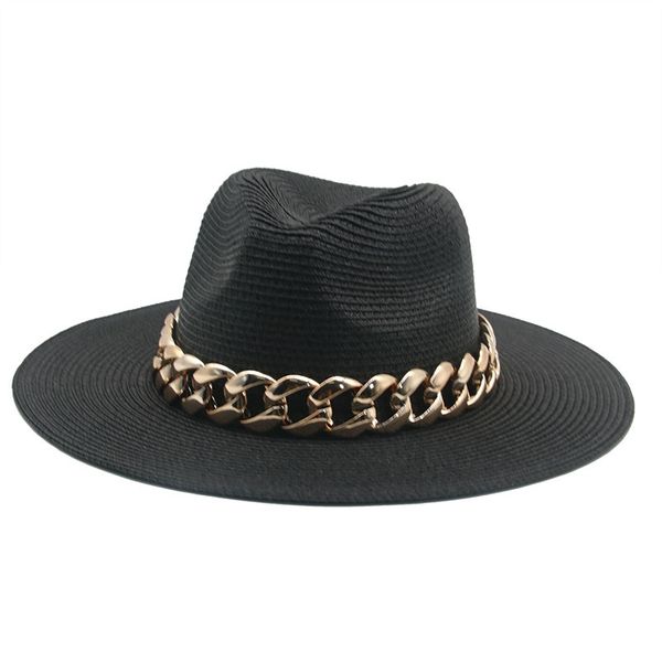 2021 new sun men straw handmade wide brim gold chain band belt women spring black khaki beach casual summer hats jh8m, Blue;gray
2021 new sun men straw handmade wide brim gold chain band belt women spring black khaki beach casual summer hats jh8m, Blue;gray