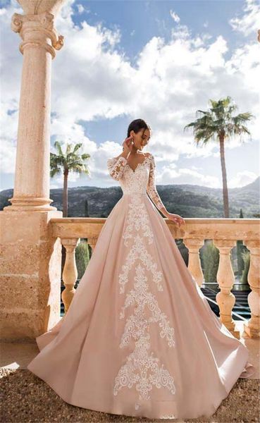 2021 vintage long sleeve wedding dresses lace backless sweep train boho bridal gowns plus size robe de mariée, White
2021 vintage long sleeve wedding dresses lace backless sweep train boho bridal gowns plus size robe de mariée, White