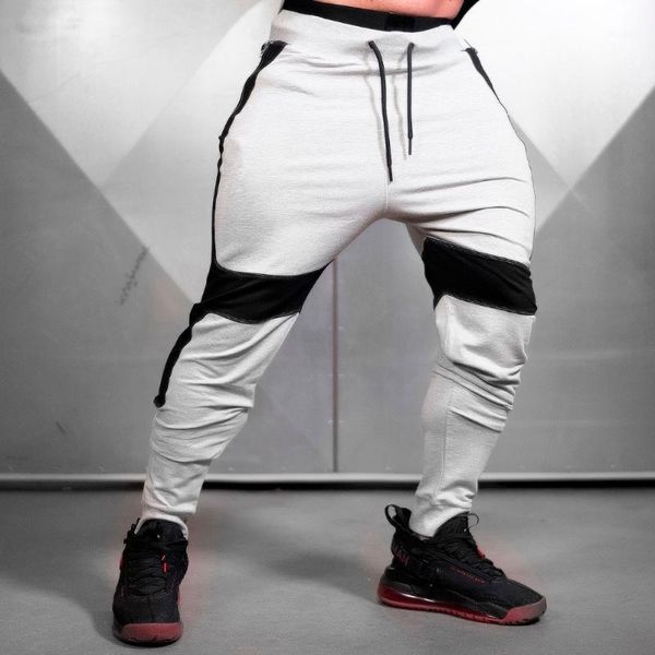 sport fitness pants mens outdoor gym running drawstring sportswear loose training pants patchwork sweatpants leisure trousers1, Black;blue 
sport fitness pants mens outdoor gym running drawstring sportswear loose training pants patchwork sweatpants leisure trousers1, Black;blue