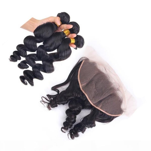 9a loose wave bundles with lace frontal closure middle three part ear to ear lace frontal 13*4 with human hair 4pcs lot, Black
9a loose wave bundles with lace frontal closure middle three part ear to ear lace frontal 13*4 with human hair 4pcs lot, Black