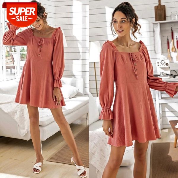 solid color square collar dress autumn new long sleeves women's butterfly sleeve a-line fashion cute sweet mini dress pullover #5s5z, White;black
solid color square collar dress autumn new long sleeves women's butterfly sleeve a-line fashion cute sweet mini dress pullover #5s5z, White;black