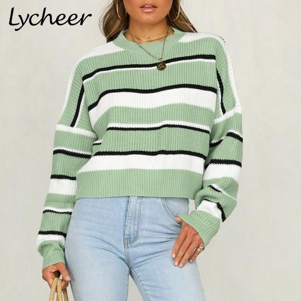 women's sweaters lycheer plus size stripes casual knitted women pullover sweater long sleeve oversize autumn female jumper streetwear, White;black
women's sweaters lycheer plus size stripes casual knitted women pullover sweater long sleeve oversize autumn female jumper streetwear, White;black