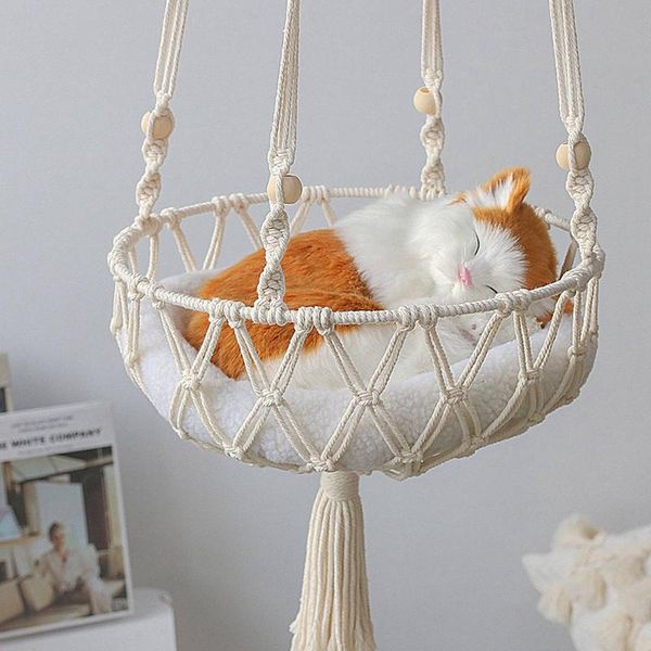 cat beds & furniture handmade pet hammock swing sleeping bed cotton knitted weave hang basket wall hanging window hammack cats supplies
cat beds & furniture handmade pet hammock swing sleeping bed cotton knitted weave hang basket wall hanging window hammack cats supplies