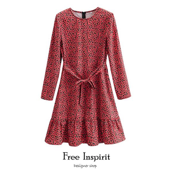 casual dresses inspirit bohemian style a-line sashes decorated full sleeve o-neck rose pattern print women's above knee mini dress, Black;gray
casual dresses inspirit bohemian style a-line sashes decorated full sleeve o-neck rose pattern print women's above knee mini dress, Black;gray