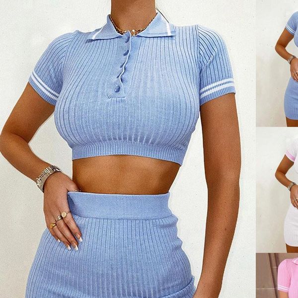 two piece set womens fashion summer knit solid slim fit crop skirt two piece outfits ropa de mujer, Gray
two piece set womens fashion summer knit solid slim fit crop skirt two piece outfits ropa de mujer, Gray