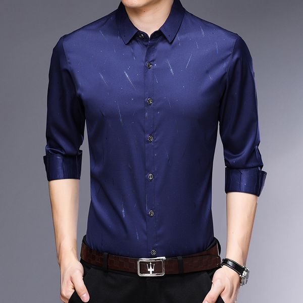 2021 spring and autumn printed long sleeve busins no iron lapel middle-aged men's shirt, Black
2021 spring and autumn printed long sleeve busins no iron lapel middle-aged men's shirt, Black