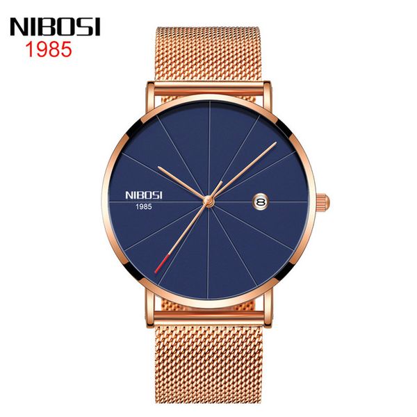 9 style new nibosi men and women fashion lovers net with casual quartz watch rose gold shell blue dail, Slivery;brown
9 style new nibosi men and women fashion lovers net with casual quartz watch rose gold shell blue dail, Slivery;brown