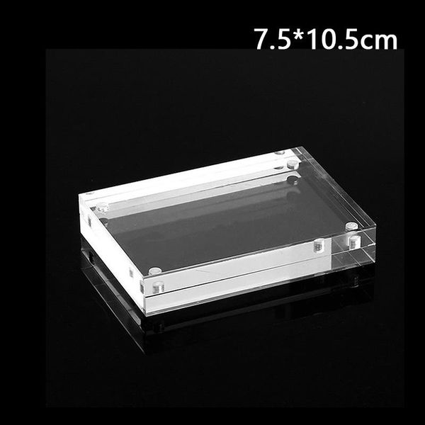 transparent p frame clear view both sided magnetic acrylic block picture