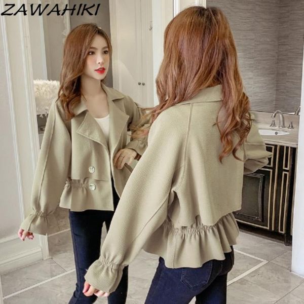 women's jackets zawahiki sweet short windbreaker jacket ladies autumn casual drawstring flare sleeve turn down collar solid all-match s, Black;brown
women's jackets zawahiki sweet short windbreaker jacket ladies autumn casual drawstring flare sleeve turn down collar solid all-match s, Black;brown