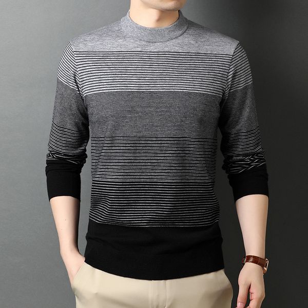 2021 autumn and winter new men's large striped fashion casual color block crew neck sweater male brand clothes pbmv, White;black
2021 autumn and winter new men's large striped fashion casual color block crew neck sweater male brand clothes pbmv, White;black